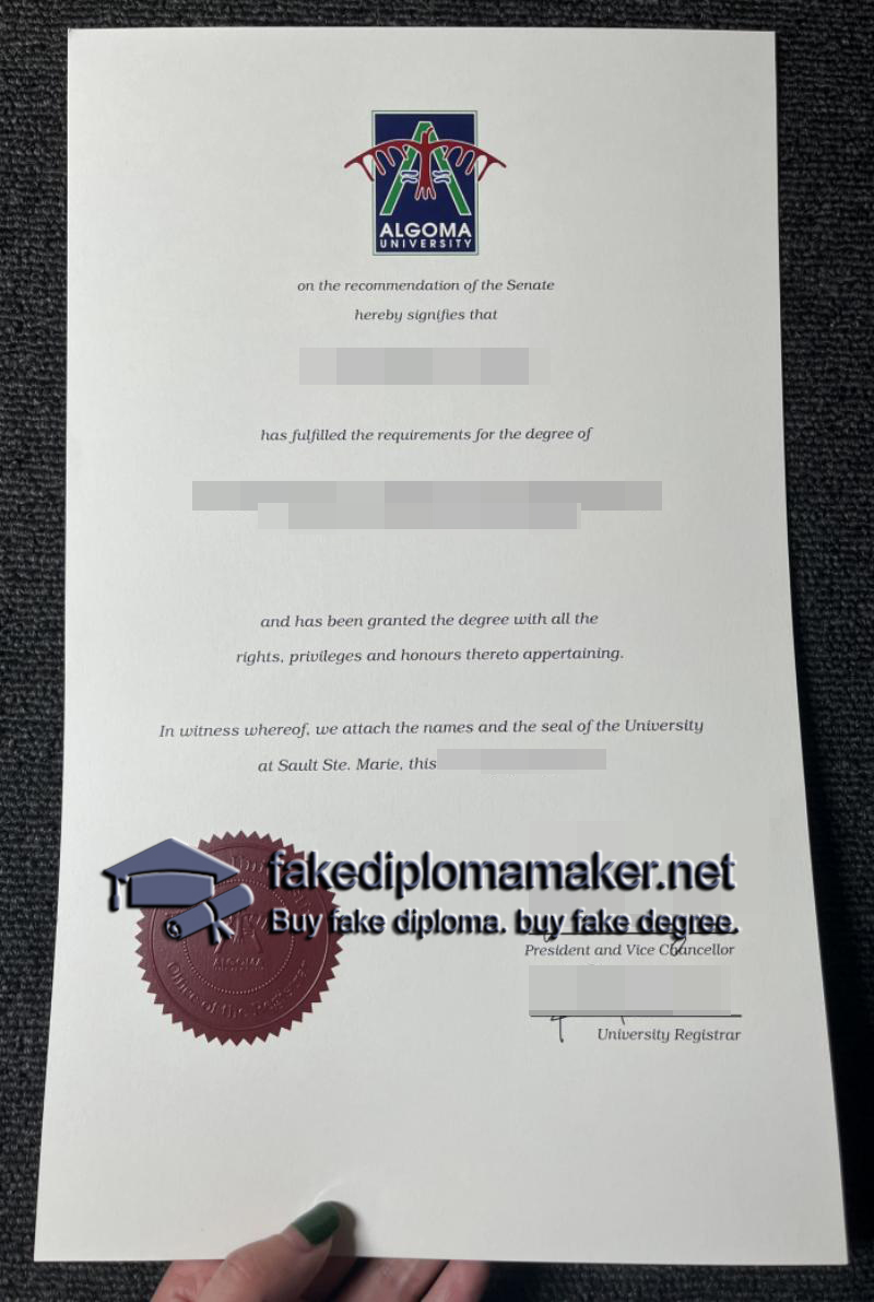 Algoma University diploma