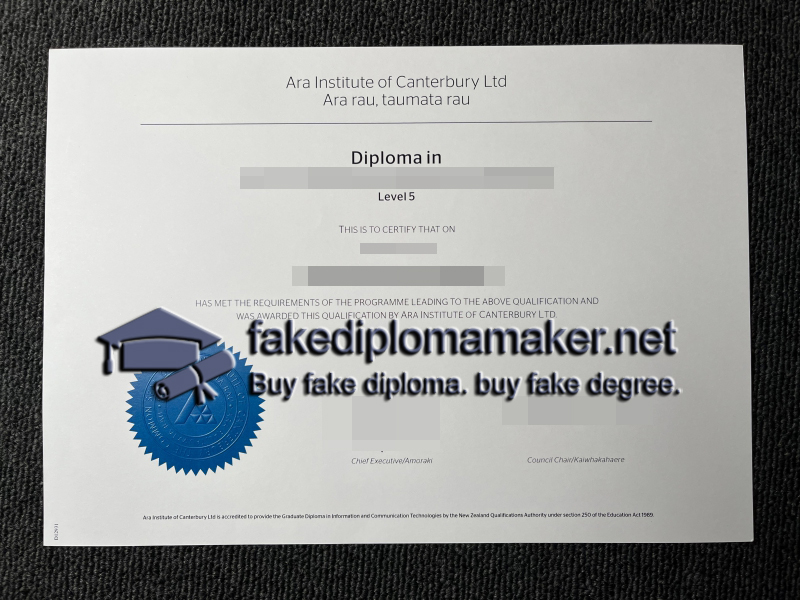 Ara Institute of Canterbury diploma