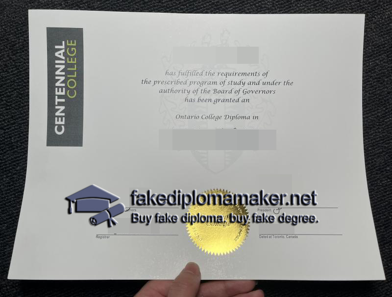Centennial College diploma