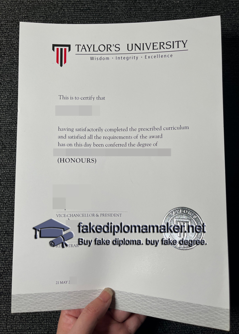 Taylor's University degree