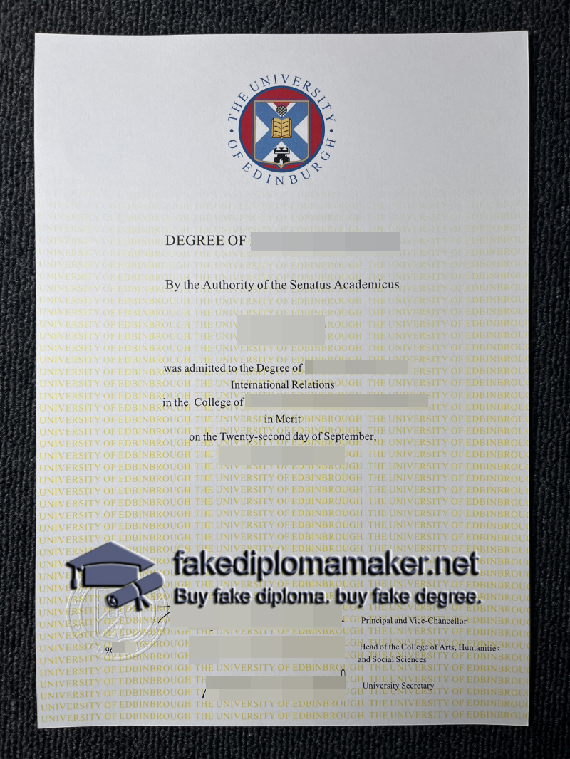 University of Edinburgh diploma