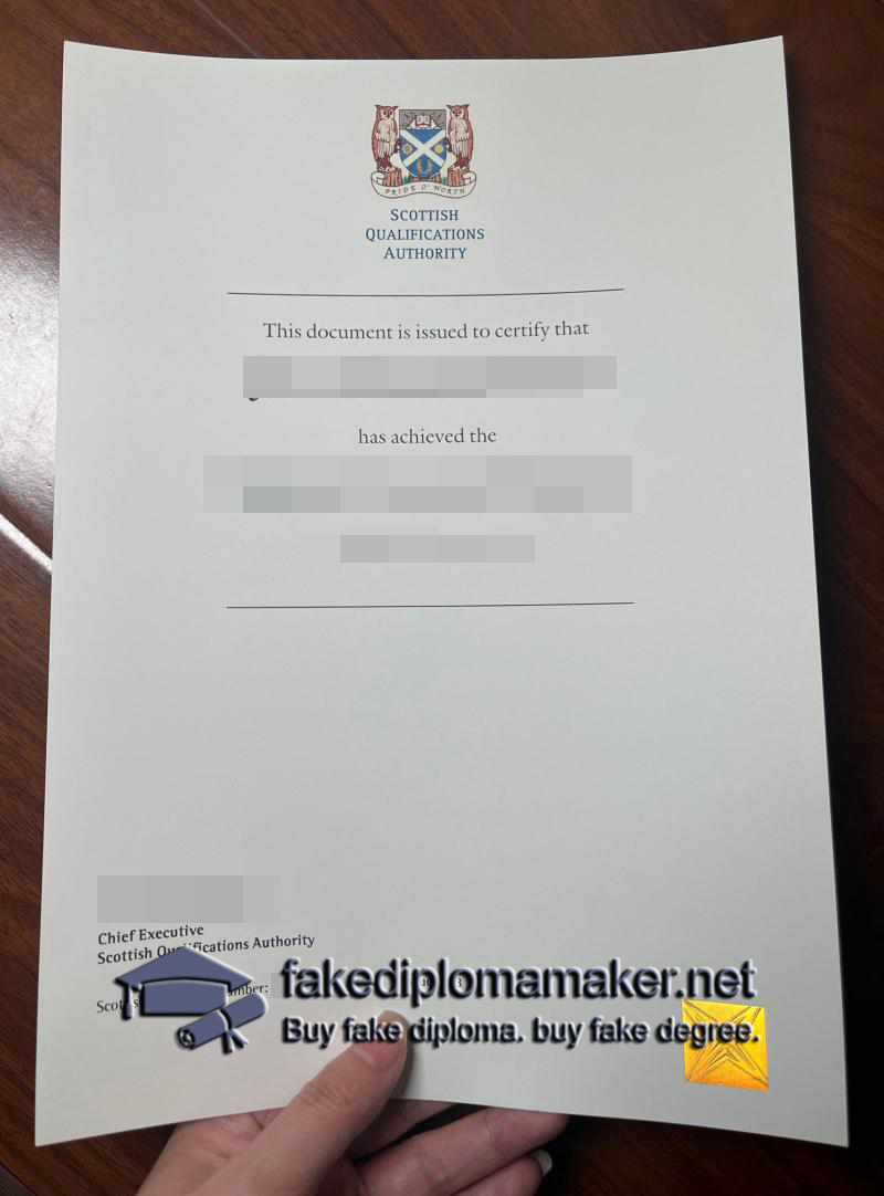 fake SQA certificate