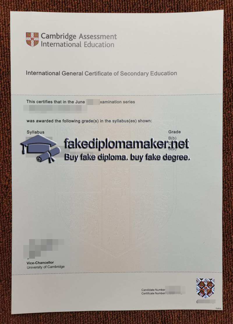 Cambridge IGCSE Certificate