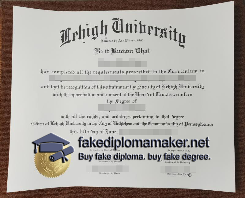 Lehigh University diploma