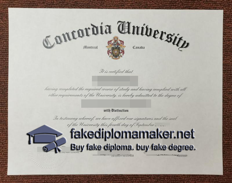 Concordia University diploma