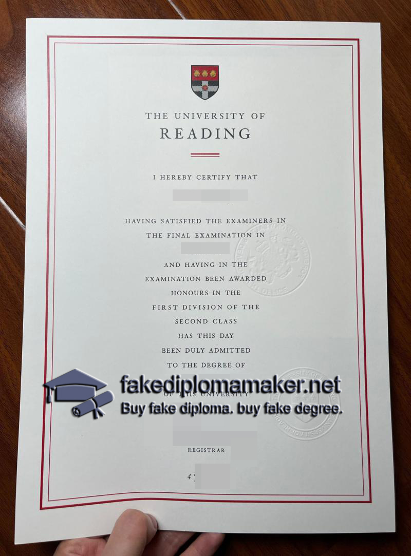 University of Reading diploma