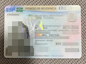Spain Residence Permit copy