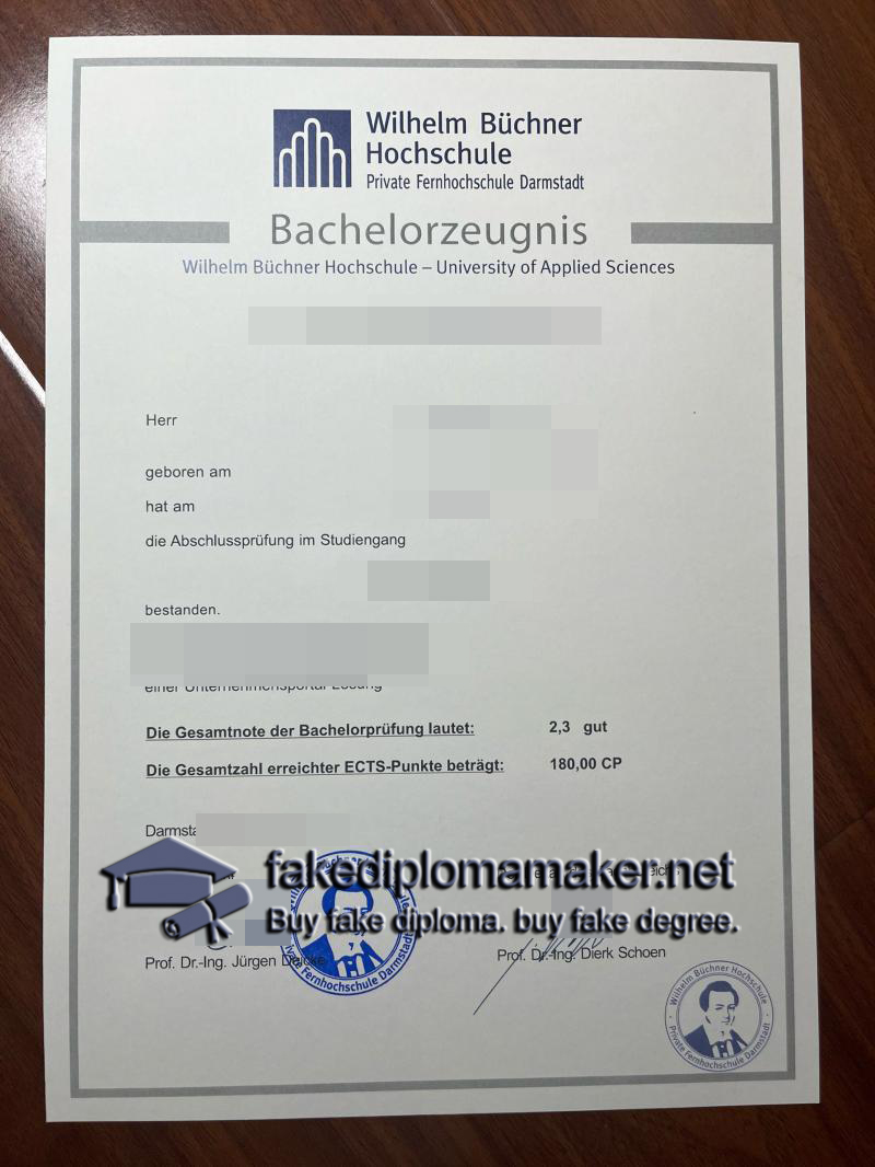 Wilhelm Büchner Hochschule transcript
