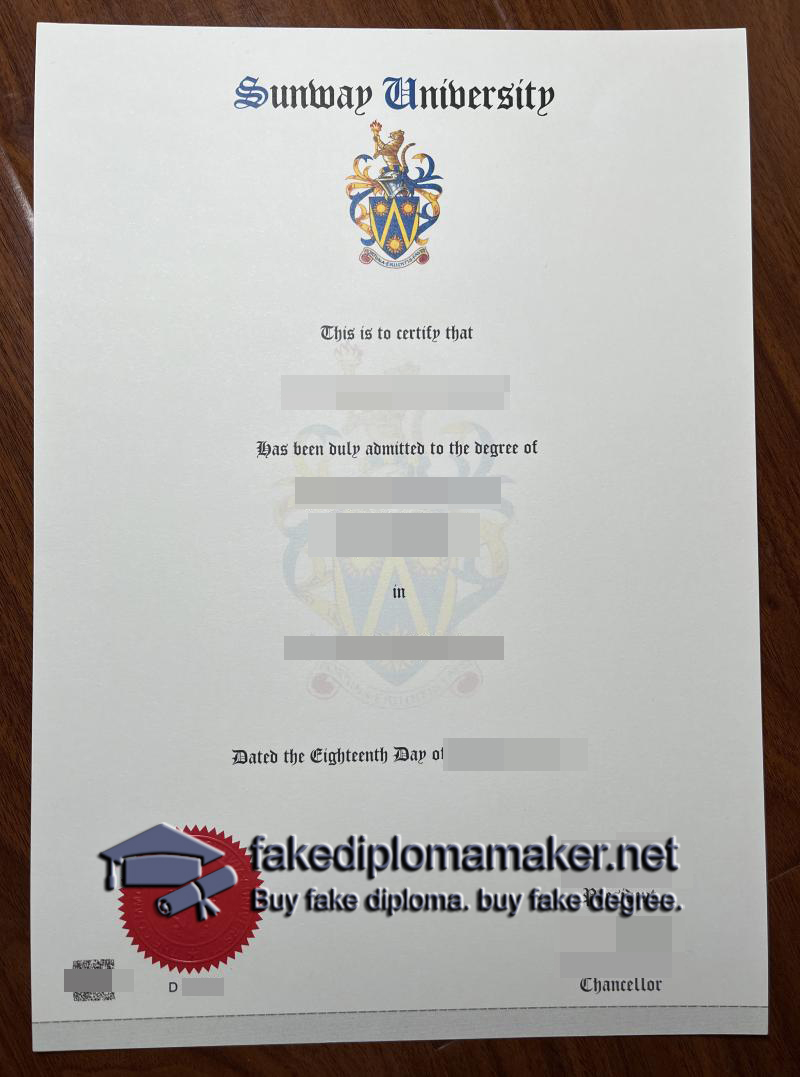 Sunway University diploma