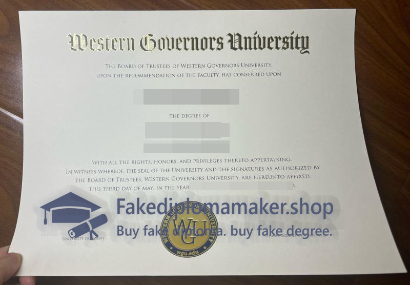 Western Governors University diploma