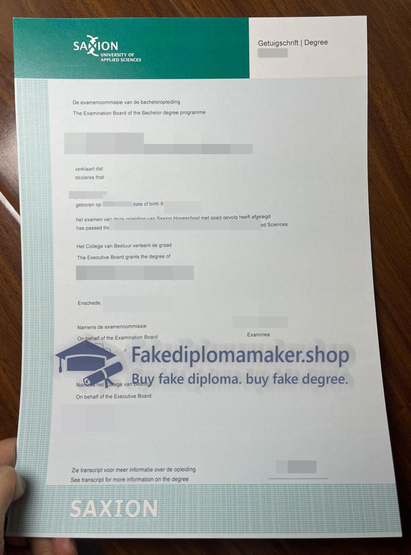Saxion diploma