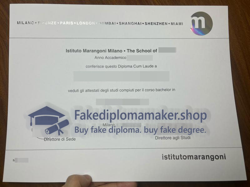 Istituto Marangoni diploma