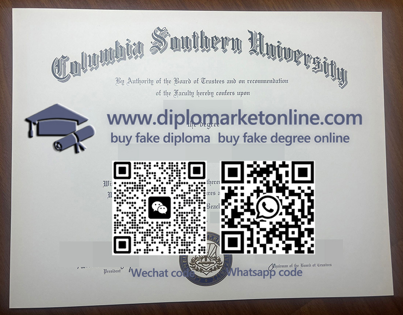 Columbia Southern University diploma
