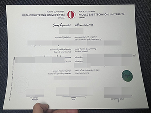 METU diploma copy